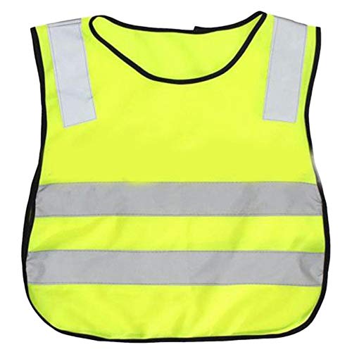 Shumo Gilet De Sécurité Enfant,Vestants Pour Le Travailleur D'Hygiène Scolaire D'Enfantse De Gilet De Sécurité Des Enf (Jaune) Cover