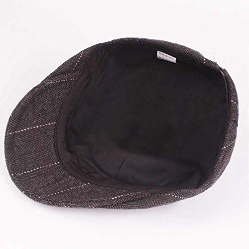 Image of Quanhaigou Men's Cotton Flat Ivy Gatsby Newsboy Driving Hat Adjustable Irish Cabbie Ivy Driving Hunting Cap