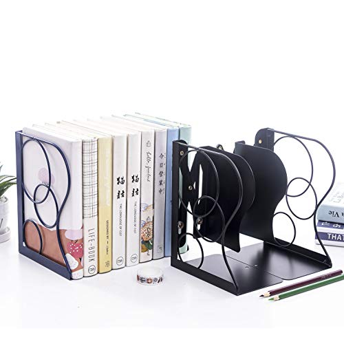 adjustable bookends metal book ends for heavy book holder heavy duty bookends nonskid bookcase desktop book organizer binder holder
