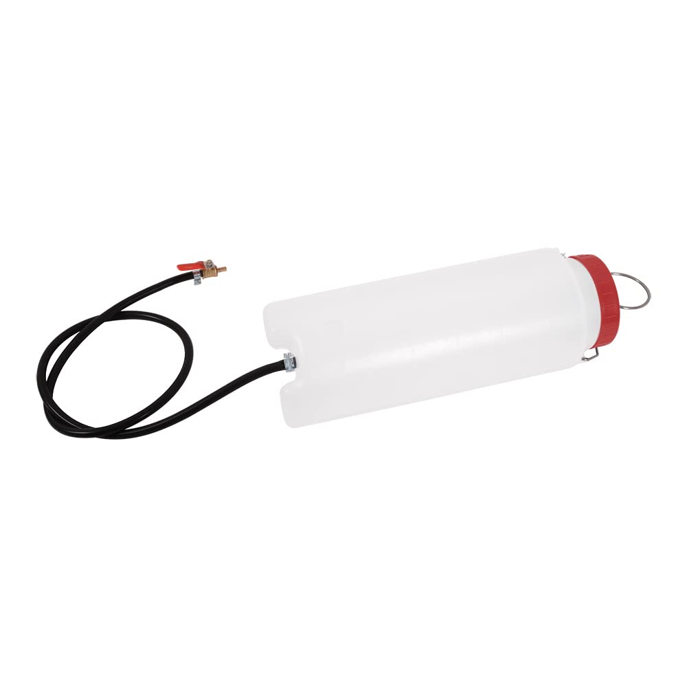 Oldbones Réservoir auxiliaire de gaz Réservoir universel pour moto Kit d'outils de réparation de réservoir de gaz Récipient de carburant 2L avec tuyau de carburant et soupape d'arrêt