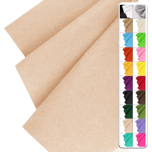 Image of IONTACH 36 inch X 36 inch Stiff Felt Fabric 1.2mm Thick (Apricot Nude)