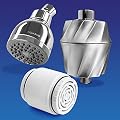 AquaBliss SF400 HD Revitalizing Shower Filter - Latest High Output Filtration + TurboSpa 3 Inch High Pressure Shower Head + AquaBliss SFC400 HD Revitalizing Shower Filter Replacement Cartridge