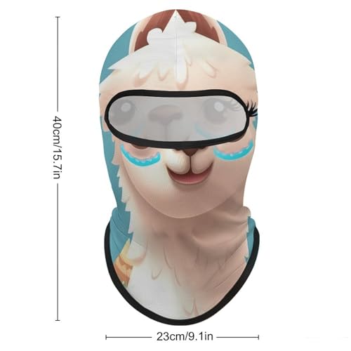 Balaclava para Hombres y Mujeres, Máscara de Alpaca con Estampado, Cubreboca Integral para Ciclismo, 1 Unidad, Estilo miniatura 2