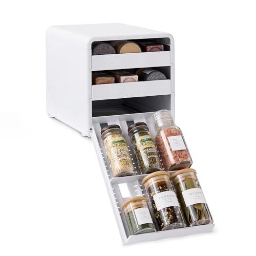 YouCopia SpiceStack,18-Bottle Adjustable Spice Rack Organizer, Pull-Out Seasoning Holder for Kitchen...