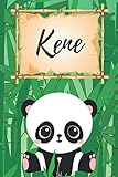 ken panda  Kene personalisiertes Notizbuch Panda / Malbuch / Kritzelbuch / Tagebuch / Journal / Notizheft / DIN A5 / Geschenke: individuelles personalisiertes ... & Geburtstags Geschenk für Frauen und Männer.