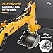 Kodbiby RC Excavator, 1:14 Scales 15CH RC Excavator for Teens, 2.4GHz RC Construction Vehicles with Bulldozering, Engineering Digger Vehicles with Lights&Music 360°Rotation One-Touch Function for 14+