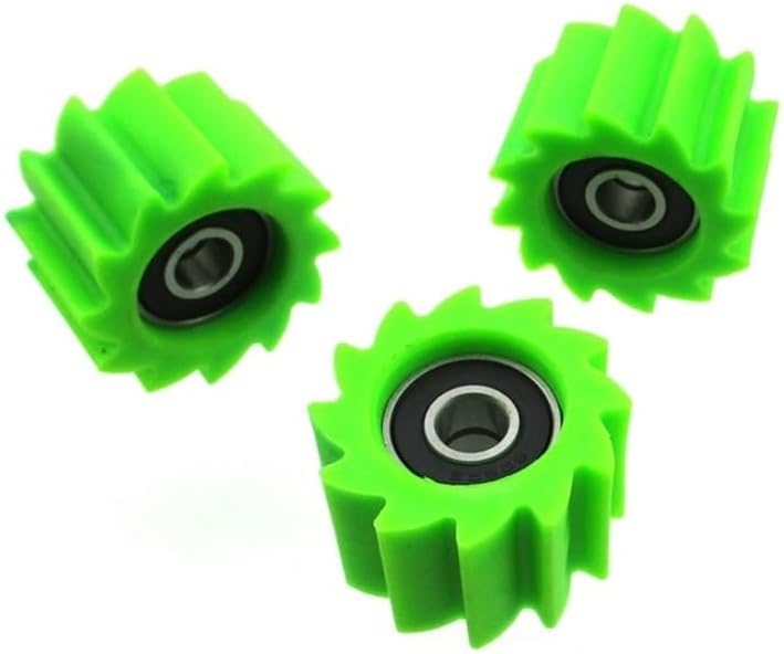 Accessories Green Chain Roller Guide Wheel Tensioner for Kawasa KX250F KX450F 2006 2007 2008 2009 2010 2011 2012 2014 2015 2016(2 Pieces Green)
