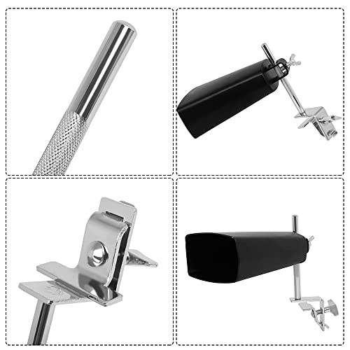 Soporte para campana de 6 pulgadas con abrazadera para bombo, accesorio de batería y percusión miniatura 3