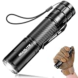 GEARLITE LED Taschenlampe Aufladbar, Superhelle Zoombare 2000 Lum Mini Torch mit 3 Lichtmodi & Langer Betriebsdauer, IP65 Wasserdichte Taktische Handlampe für Camping Wandern Angeln Outdoor, Notfäll
