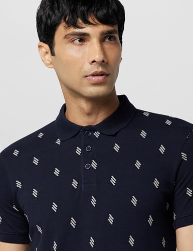 Image of United Colors of Benetton Men Cotton Solid Regular Fit Polo Shirt