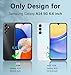 FNTCASE for Samsung Galaxy A14-5G Case: Shockproof Silicone Protective Phone Case with Built-in Screen Protector - Slim Dual Layer Rugged Sturdy Drop Proof TPU Protection Cover (Plain Black)