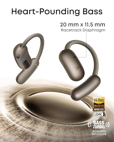 Image of soundcore AeroFit 2 by Anker, Open-Ear Headphones, Real-Time Translation Earbuds, 4 Adjustable Positions for Every Ear Size, 2x Richer Bass, Hi-Res, 42H Playtime, IP55,AI Clear Calls,Wireless Charging