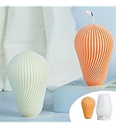 THCHZL Diagonal Stripe Candle Silicone Molds for Candle Making, Funny Candle Making Molds, 3D Sil...