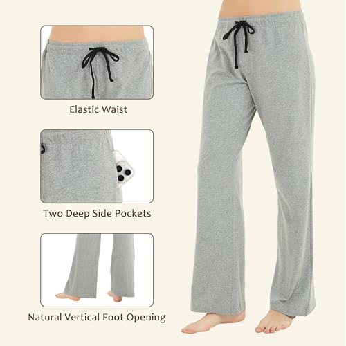 Image of U2SKIIN Pajama Pants for Women Soft, Cotton Comfortable Womens Lounge Sleep Pj Bottoms for Women