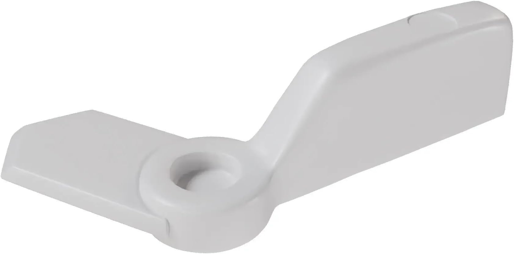 Brixwell Window Screen Pointer Swivel Latch,White Finish, Plastic Cam Action Latch, 1-1/4" Depth, 13/32" Width, 5/16" Height, for Holding Window Screens in Place-Pack of 25