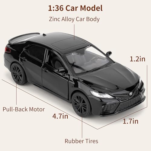 Modelo de auto a escala 1:36 Camry XSE negro miniatura 4