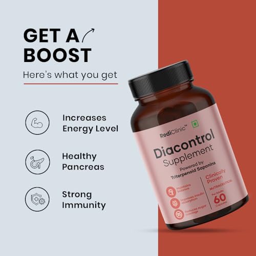 Image of DiaControl Capsules for Diabetes | Made with Gudmar, Karela, Jamun, Shatavari |Helps Manage Blood Sugar Levels & Healthy Glucose Levels | Pack of 3-60 Capsules