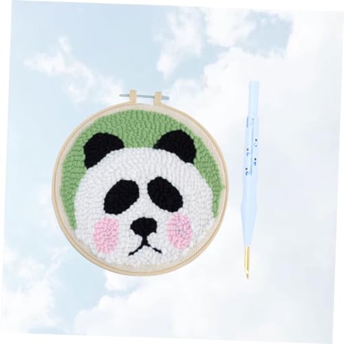 Kit de punch needle panda pour s'initier facilement à la broderie sans expérience préalable
