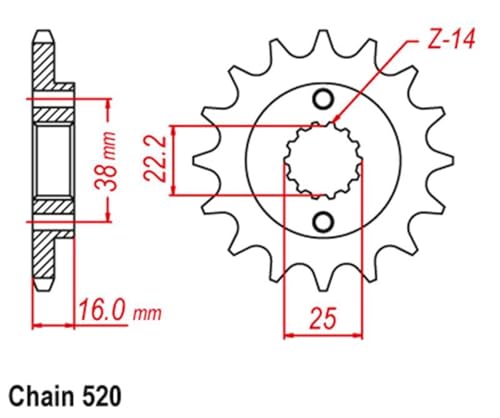 Supprimer les vibrations de transmission avec ce pignon avant 520 Ducati - 2