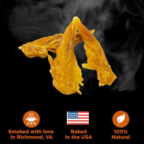 Premium Hickory Smoked Chicken Jerky Dog Treats - Dehydrated Chicken Breast Fillet Treats for Dogs - No Additives 100% Natural Protein, Chicken Jerky Treats, Dog Chews - Grain Free Dog Treats, 8 oz - Thumbnail 5