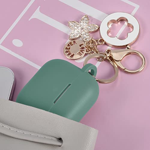 Image of VISOOM Case for Airpods 3 Pink Airpods 3rd Cases 2021 Silicone for iPod 3 Earbuds Case Cover Women Wireless Charging Case with Accessories Girl Bling Keychain for Apple Ear Buds 3rd Generation