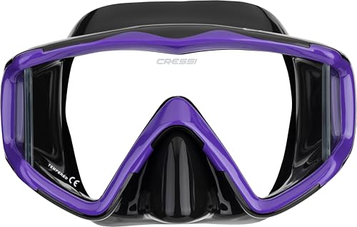 Cressi Large Wide View Mask for Scuba Diving & Snorkeling | Pano 3: designed in Italy