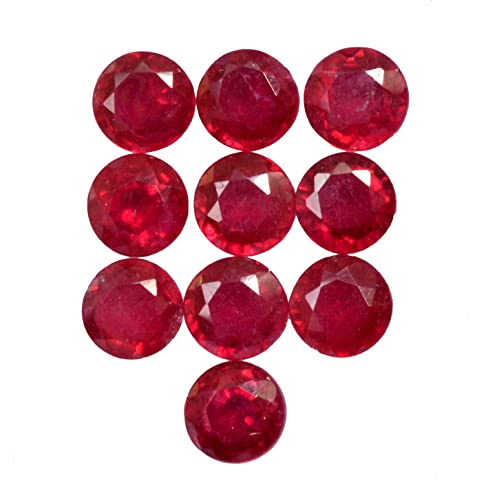 4 Mm Natural Ruby Round Cut Lot 02 Pcs Faceted Loose Gemstone Gf #TOP2