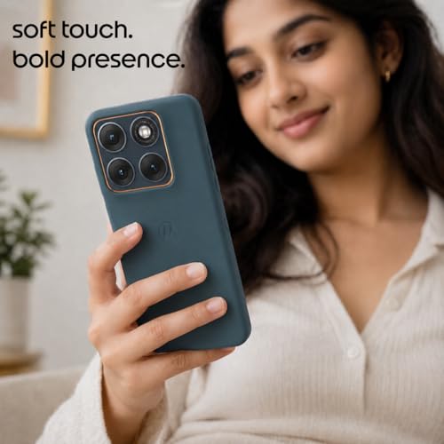 Image of Motorola Compatible with Moto Edge 70 Fusion Softmatte (TPEE) Back Cover Drop Tested Shock Proof Mobile Case for Men, Women, Boys and Girls with Camera Protection (Silhouette)