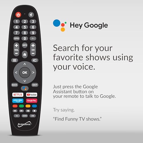 Image of Supersonic Smart Google TV SC-3250GTV 32-inch FHD DLED TV with Google Assistant, ATSC /NTSC, HDMI, WiFi, USB Input, 1080p Resolution,16.7M Colors, 60Hz Refresh Rate, Bluetooth, Remote Control
