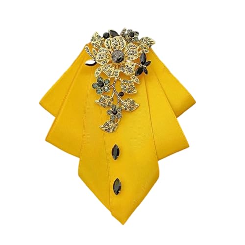 Womens Mens Original Design Bow Tie Handmade Rhinestone Flower Brooch for Luxury Fashion Suit Shirt Accessories(6)