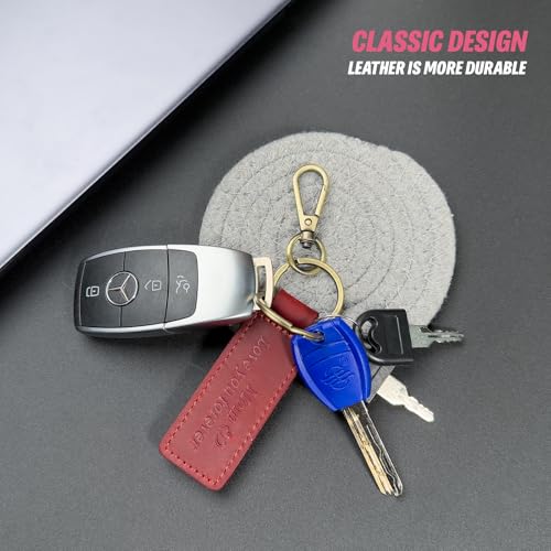 Image of Dad Keychain - Remember I Love You Dad, Leather Keychain for Father from Daughter or Son