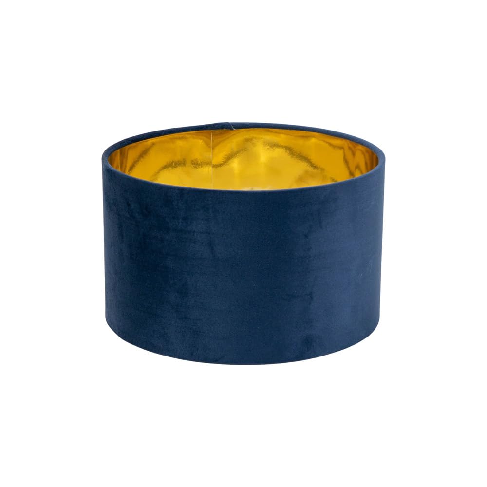 ValueLights | Reni Small Pendant Shade with Navy Velvet & Gold Inner | Shades, Home Décor & Improvement Essential | 250mm Shade Width — image 1