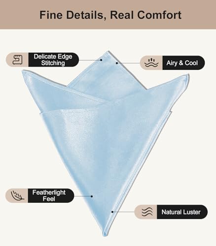 Image of DAISYSILK Pocket Squares for Men, 100% Mulberry Silk Pocket Square, Luxury Men's Pocket Square for Suits & Tuxedos