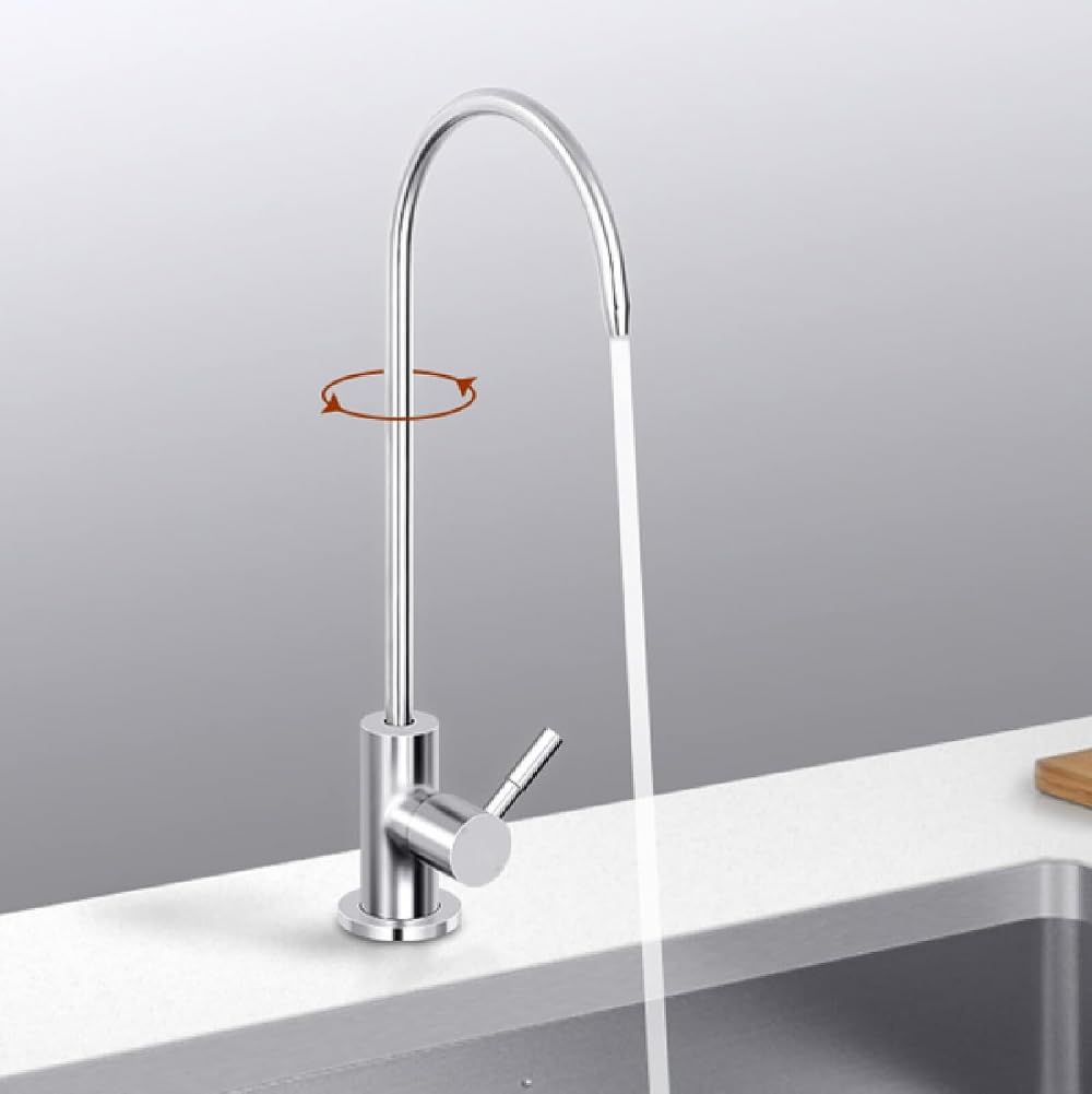 Grifo con Filtro de Agua, grifos de Cocina, Grifo con Filtro de Agua de refrigeración Individual para Fregadero de Cocina, Negro
