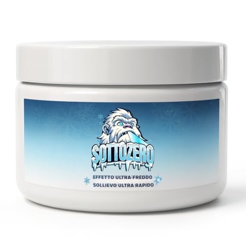 SottoZero® Crema Effetto Freddo – Gel Super Rinfrescante con Arnica, Mentolo e Canfora | Utilizzata da Massaggiatori e Fisioterapisti | Ideale Post Sport, Gambe Pesanti, Schiena e Collo