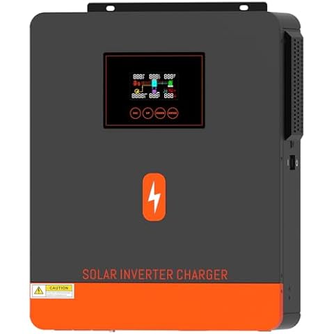 Solar Inverter 3600W 24V Built-in 120A MPPT Controller+80A AC Charger, 3600-watt Pure Sine Wave Power Inverter Max.PV Input 4200W, 500V, fit for 24V Lead-Acid and Lithium Batteries Cover