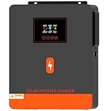 3600W Solar Inverter 24V Built-in 120A MPPT Controller, 3600W Power Inverter Max.PV Input 4200W, 500V, fit for 24V Lead-Acid and Lithium Batteries