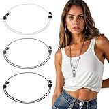 Nymora Tuck Band 3er Set: Elastischer Gürtel für Damen, Crop Band zum Einführen unter Top & Crop Top, Verstellbarer Bauchband für T-Shirt und Sweatshirt (Schwarz, Weiß, Grau)