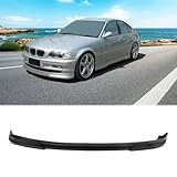 FREEMOTOR802® Front Bumper Lip Splitter Air Dam Chin Spoiler, Fits 1999-2001 BMW E46 3-Series Sedan (Pre-Facelift Model), H2 Style Unpainted Black PU 1PC Lower Guard Protector Underbody Styling Trim