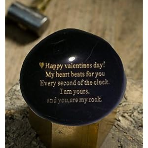 Probably the Best Valentines Day Gifts for him or her you can buy "Happy Valentines Day! My heart Beats for you Every second of the clock. I am yours. And you, are my rock" Engraved Rock Unique gift Probably the Best Valentines Day Gifts for him or her you can buy Happy Valentines Day My heart Beats for you Every second of the clock I am yours And you are my rock Engraved Rock Unique gift