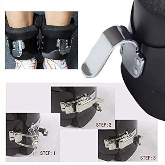 Sutekus Anti Gravity Inversion Boots - For Ab Crunch, Abdominal Sit Up, Hooks Bar Therapy, Core Gym Fitness Exerciser