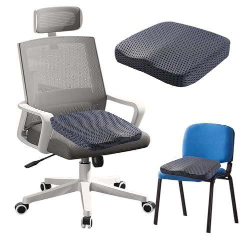 Cojín para Asiento de Coche,Cojín Viscoelástico para Asiento de Coche,cojín de Asiento de Silla de Oficina,Cojin Silla Oficina,Adecuado para oficina, silla de ruedas, automóvil y otros asientos.