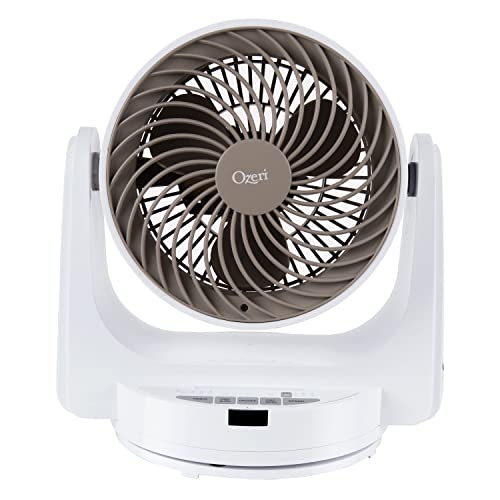 Ozeri Brezza Iii Dual Oscillating 10" High Velocity Desk Fan,White #TOP4