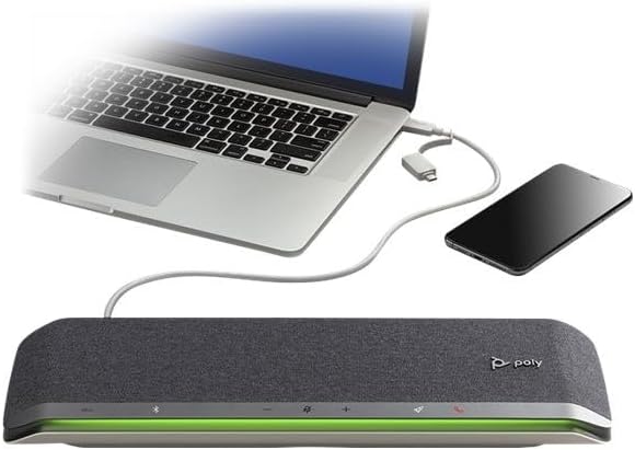Miniatura 4 de Plantronics Poly - Altavoz inteligente Sync 60 para salas de conferencias Conéctate a PCMac a través de cable combinado USB-AUSB-C, teléfonos