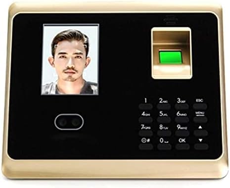 DTREEL Business Fingerprint Scanner, Face Recognition Password Time Attendance System with TFT LCD Screen Infrared Camera, USB Biometric Time Clock Recorder