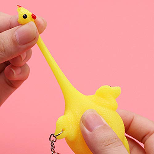 wastreake Chickens Toy Chaveiro Espremedor de Ovos, Chaveiros, Brinquedos para Aliviar o Estresse En