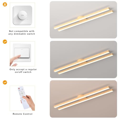 Lampes de plafond LED dimmables avec télécommande pour cuisine et grand salon - 4