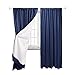 AmazonBasics Room Darkening Blackout Window Panel Curtains - Pack of 2, 52 x 63 Inch, Navy Blue