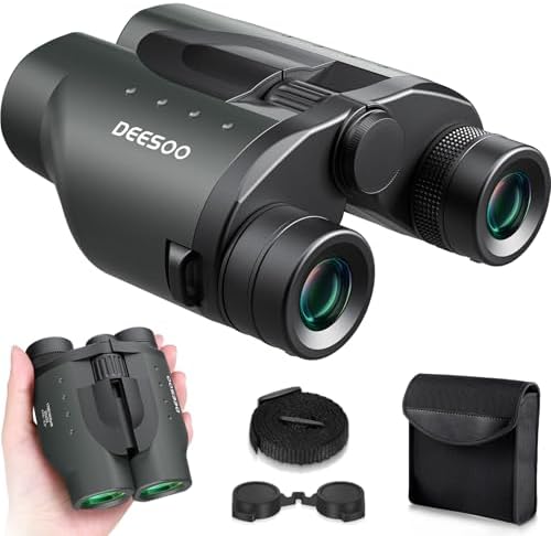 25x32 Binoculars for Adults Kids Compact - DEESOO High Powered Bi...