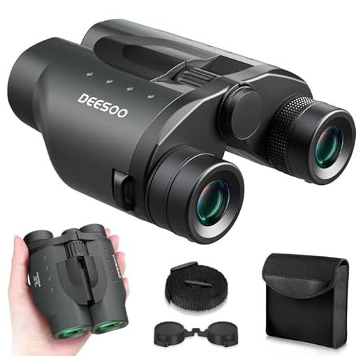 25x32 Binoculars for Adults Kids Compact - DEESOO High Powered Bird Watching Binoculars Lightweight with Small Size for Hunting Traveling Sports Hiking